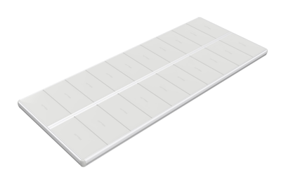 EasyFloat flytbrygga med måtten 2,4 × 4,2 meter, idealisk för bad, rodd och kajak/paddling