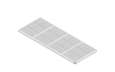 EasyFloat flytbrygga med måtten 4,8 × 1,8 meter, idealisk för bad, rodd och kajak/paddling