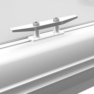 EasyFloat flytbrygga med pollarefäste för rodd och kanot, stabil förtöjningspunkt lämpad för mindre båtar och kajaker